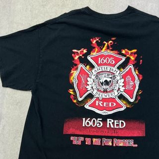 ヴィンテージ(VINTAGE)の1605 RED エール　企業　ロゴ　半袖Tシャツ　古着　ブラック　XL(Tシャツ/カットソー(半袖/袖なし))