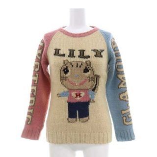 ヒステリックグラマー(HYSTERIC GLAMOUR)のヒステリックグラマー LILY ウール ニット セーター ベージュ ピンク 青(ニット/セーター)