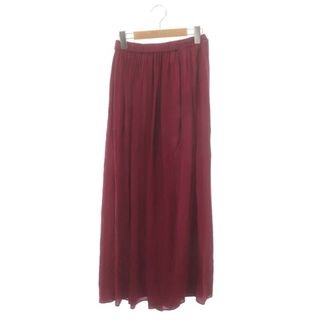 エイトン back draped skirt スカート ロング 02 ボルドー(ロングスカート)