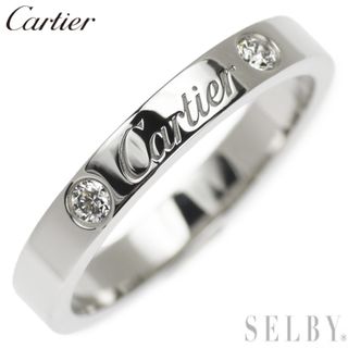 カルティエ(Cartier)のカルティエ Pt950 ダイヤモンド リング エングレーブド/Cドゥ 52号(リング(指輪))