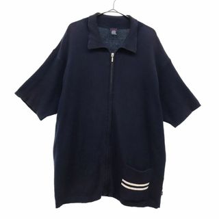 トミージーンズ(TOMMY JEANS)のトミージーンズ ニットジャケット XXL ネイビー TOMMY JEANS ビッグサイズ メンズ(その他)