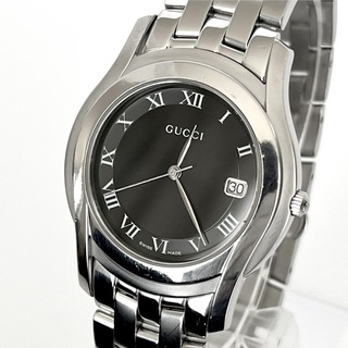 グッチ(Gucci)のグッチ GUCCI 5500M メンズ 腕時計 磨き済み 電池新品 s1724(腕時計(アナログ))