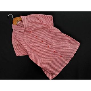 ナラカミーチェ(NARACAMICIE)のナラカミーチェ ストライプ シャツ size1/赤ｘ白 ■◆ レディース(シャツ/ブラウス(半袖/袖なし))