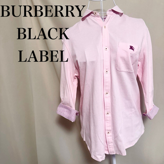 バーバリーブラックレーベル(BURBERRY BLACK LABEL)のバーバリー ブラックレーベル ポロシャツ　ピンク シャツ(ポロシャツ)