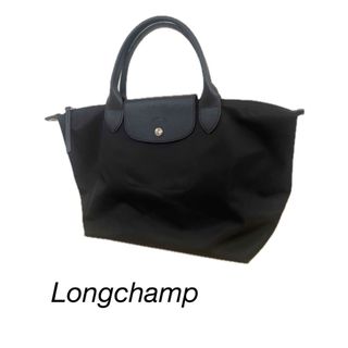 ロンシャン(LONGCHAMP)のロンシャン　ハンドバック　ブラック(ハンドバッグ)