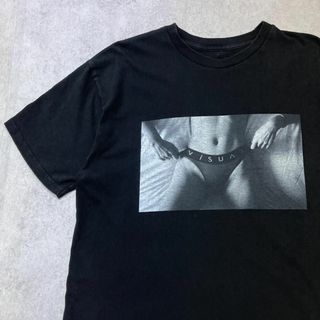 ヴィンテージ(VINTAGE)のセクシー　プリント　下着姿　トップス　半袖Tシャツ　古着　ブラック　黒　M(Tシャツ/カットソー(半袖/袖なし))