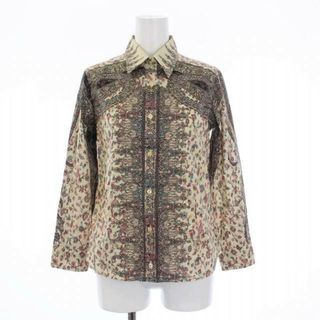 エトロ(ETRO)のエトロ ETRO シャツ ブラウス 長袖 花柄 ペイズリー 38 S ベージュ(シャツ/ブラウス(長袖/七分))