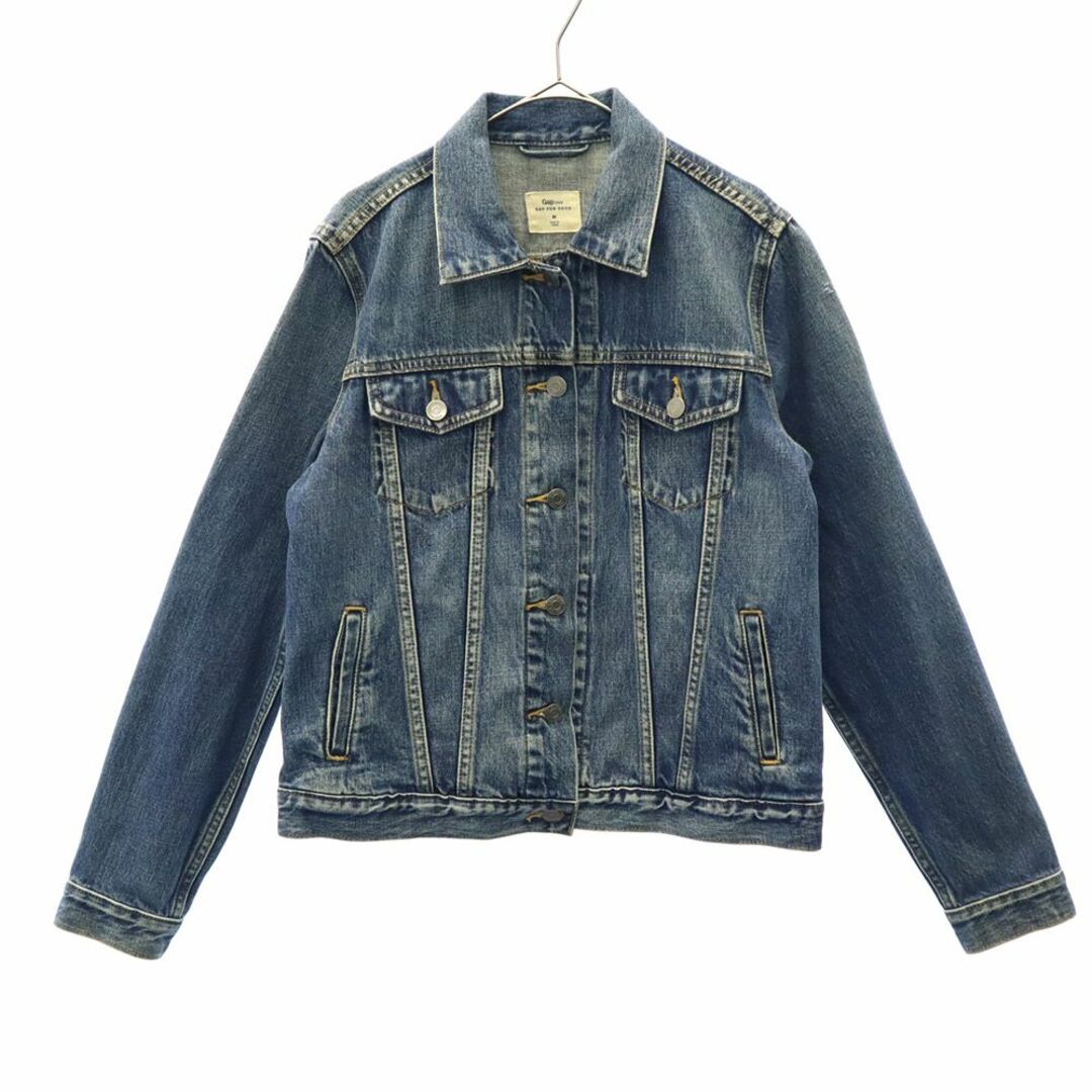 GAP - ギャップ ロゴ刺繍 デニムジャケット M ブルー×レッド GAP GAP - ギャップ ロゴ刺繍 デニムジャケット M ブルー×レッド GAP