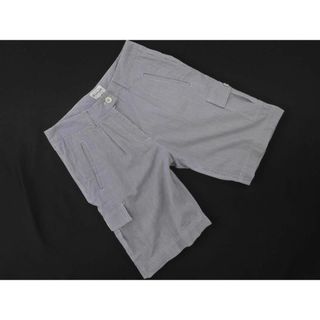 PICONE ピッコーネ ヒッコリー カーゴ ハーフ パンツ size40/白ｘ紺 ■◆ レディース(ワークパンツ/カーゴパンツ)