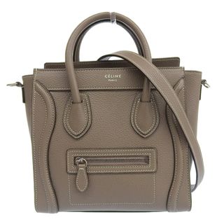 セリーヌ(celine)のセリーヌ CELINE ラゲージ ナノショッパー 2WAYバッグ ハンドバッグ ショルダーバッグ レザー スリ 中古 新入荷 OB1869(ハンドバッグ)