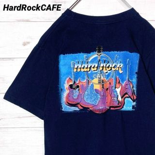 Hard Rock CAFE - 《大人気》ハードロックカフェ☆Tシャツ☆半袖☆上海☆紺☆S