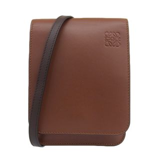 アザー(other)のロエベ LOEWE ガセットフラット ショルダーバッグ レザー ブラウン 中古 新入荷 OB1879(ショルダーバッグ)