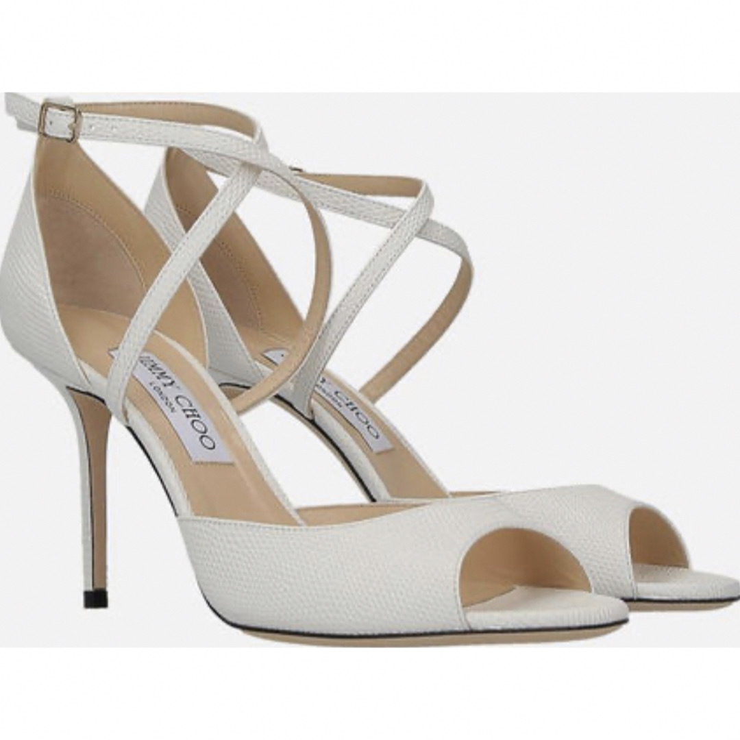 Jimmy Choo】美品 レザー サンダル ホワイト Jimmy Choo】美品 レザー サンダル ホワイト