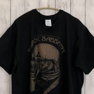 ミュージックティー(MUSIC TEE)のブラックサバス　オーバーサイズＸＬ　黒ブラック　アメリカツアー　メンズ　古着(Tシャツ/カットソー(半袖/袖なし))