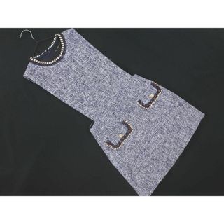 ZARA basic ザラ ベーシック サイドオープン Aライン ワンピース sizeS/紺 ■◆ レディース(ミニワンピース)