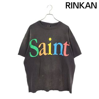 セントマイケル SAINT MICHAEL  24SS  SM-YS8-0000-001 ヴィンテージ加工SaintプリントTシャツ メンズ XL(Tシャツ/カットソー(半袖/袖なし))