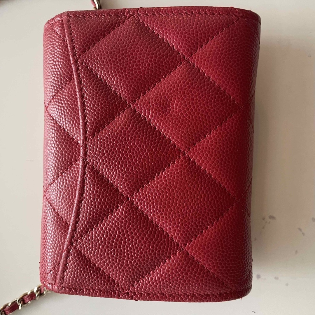 CHANEL - 【希少】CHANELシャネル チェーンウォレット ミニ 赤 CHANEL - 【希少】CHANELシャネル チェーンウォレット ミニ 赤