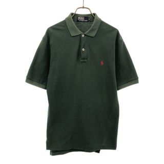 ポロバイラルフローレン 日本製 半袖 ポロシャツ M グリーン Polo by Ralph Lauren 鹿の子地 メンズ(ポロシャツ)