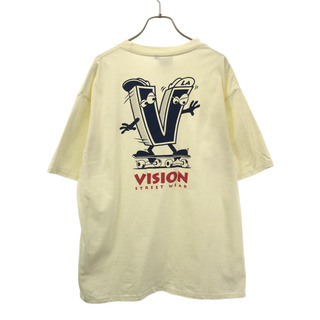 ヴィジョン ストリート ウェア(VISION STREET WEAR)のヴィジョンストリートウェア バックプリント ワッペン 半袖 Tシャツ L ホワイト系 VISION STREET WEAR メンズ(Tシャツ/カットソー(半袖/袖なし))