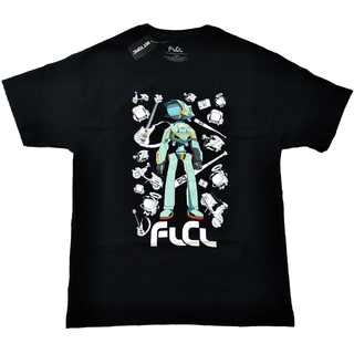 フリクリ　Tシャツ　Lサイズ　黒　アニメTシャツ　カンチ　FLCL *(Tシャツ/カットソー(半袖/袖なし))