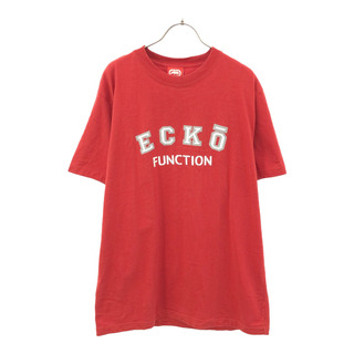 エコーファンクション ロゴプリント 半袖 Tシャツ LL レッド ECKOFUNCTION メンズ(Tシャツ/カットソー(半袖/袖なし))