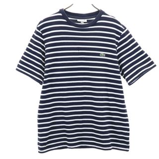 ラコステ(LACOSTE)のラコステ ボーダー柄 半袖 Tシャツ L ネイビー×ホワイト LACOSTE メンズ(Tシャツ/カットソー(半袖/袖なし))