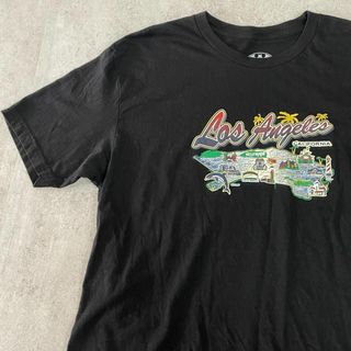 希少　BATMAN　Los Angeles　半袖Tシャツ　古着　ブラック　L(Tシャツ/カットソー(半袖/袖なし))