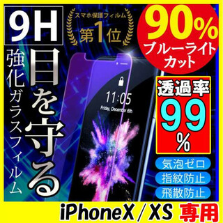 iPhoneX/XS 保護フィルム ガラスフィルム アイフォン 画面保護 F