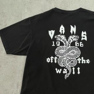 VANS　バンズ　双頭　モンスター　イラスト　半袖Tシャツ　古着　ブラック　L(Tシャツ/カットソー(半袖/袖なし))