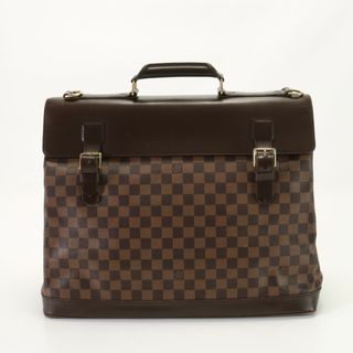 ルイヴィトン(LOUIS VUITTON)の美品 ルイヴィトン ダミエ ウエストエンド PM N41130 レザー ビジネス バッグ 書類鞄 ブリーフケース 通勤 A4 メンズ EFE AE2-2(ビジネスバッグ)