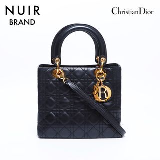 クリスチャンディオール(Christian Dior)のディオール Dior レディーディオール 2way レザー ショルダーバッグ(ショルダーバッグ)