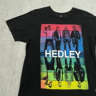 ミュージックティー(MUSIC TEE)のHEDLEY　ヘドリー　ポップロックTシャツ　ミュージック　古着　ブラック　M(Tシャツ/カットソー(半袖/袖なし))