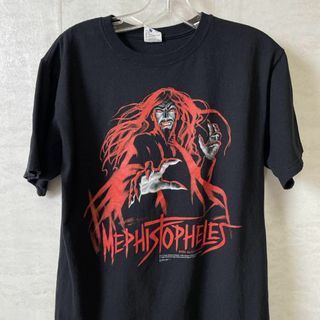 ミュージックティー(MUSIC TEE)のメフィストフェレス　バンドＴシャツ　黒ブラック　サイズＭ　半袖　メンズ　古着(Tシャツ/カットソー(半袖/袖なし))