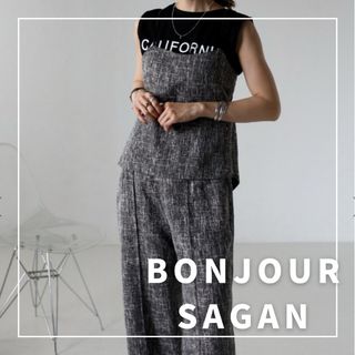 ボンジュールサガン(BONJOUR SAGAN)の"新品・タグ付"ツイードビスチェ×パンツセットアップ/BONJOUR SAGAN(オールインワン)