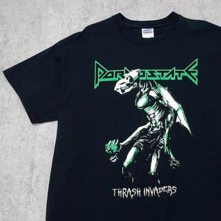 ミュージックティー(MUSIC TEE)のPARNOSTATE　Thrash Invaders　Tシャツ　古着　黒　L(Tシャツ/カットソー(半袖/袖なし))