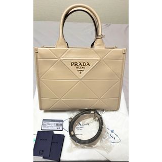 プラダ(PRADA)のプラダ シンボル トップステッチ レザー スモール バッグ(ハンドバッグ)