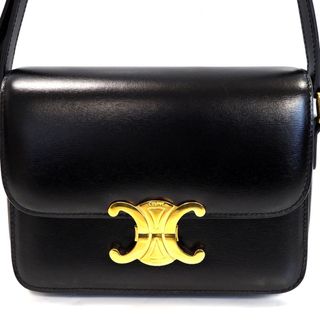 celine - Th964041 セリーヌ ティーン トリオンフ ショルダーバッグ 本革 ブラック/ゴールド金具 レディース CELINE 良好・中古