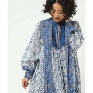 フリークスストア(FREAK'S STORE)のインド綿　vintage  風　freada ワンピース　フリークスストア(ロングワンピース/マキシワンピース)