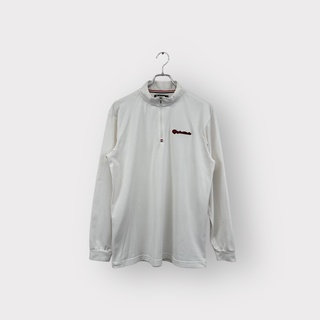 Taylor Made テーラーメイド ゴルフ ハーフジップ 長袖Tシャツ ポリエステル ホワイト サイズL ヴィンテージ 衣B 6(Tシャツ/カットソー(七分/長袖))