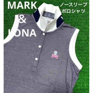 マークアンドロナ(MARK&LONA)のマークアンドロナ  ノースリーブポロシャツ　ゴルフウェア　S(ウエア)