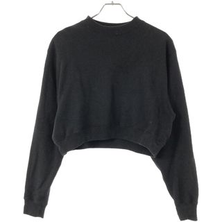 ハイク(HYKE)のHYKE ハイク CROPPED SWEAT SHIRT クロップドスウェットトレーナー  ブラック 1(トレーナー/スウェット)