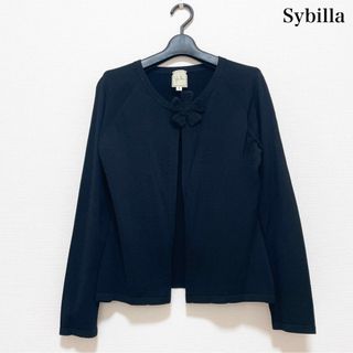 Sybilla - Sybilla シビラ お花モチーフ付カーディガン 黒 エレガント 上品素敵♡