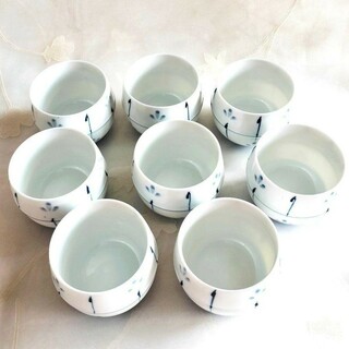 未使用 晋山窯 湯呑 8客セット 陶磁器 茶器(食器)