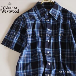 Vivienne Westwood - 【vivienne westwood】美品　チェックシャツ　ロゴ刺繍　日本製★