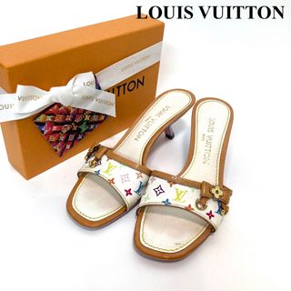 ルイヴィトン(LOUIS VUITTON)のルイヴィトン　マルチカラー　モノグラム　サンダル　ミュール　リボン付き　35(ミュール)