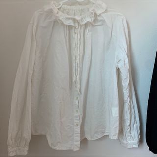 ネストローブ(nest Robe)のnest robe コットンダンガリーフリルシャツ(シャツ/ブラウス(長袖/七分))