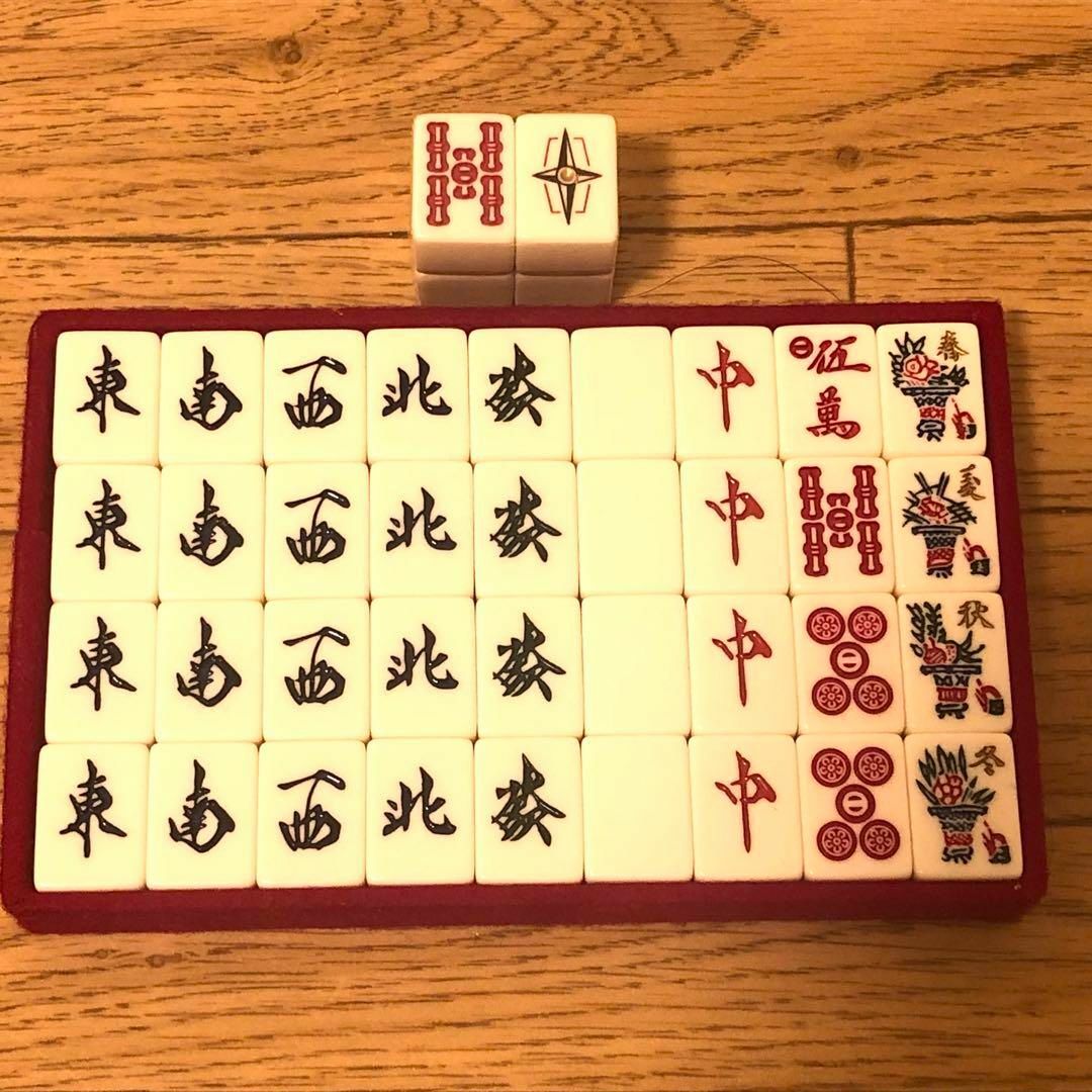 良品 激レア ミズノ丸一 高級麻雀牌 スリートーン 金文字花牌 良品 激レア ミズノ丸一 高級麻雀牌 スリートーン 金文字花牌