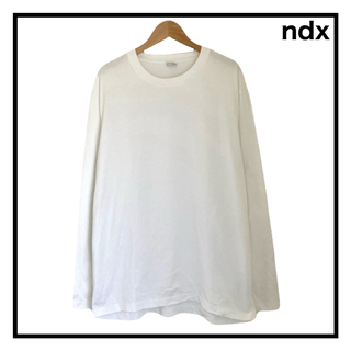 ndx　Tシャツ　ロンT　長袖　ホワイト　コットン　ポルトガル製　無地　L(Tシャツ/カットソー(七分/長袖))