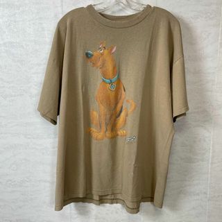 スクービドゥー　ビンテージシングルステッチ　サイズ2ＸＬ　茶色ブラウンメンズ古着(Tシャツ/カットソー(半袖/袖なし))