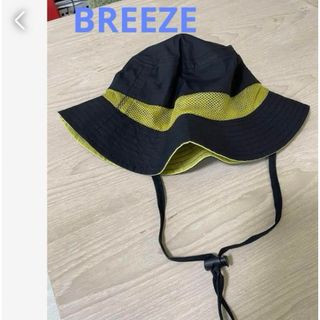 BREEZE - 新品　ブリーズハット　ブラック 帽子　サイズ50 メッシュ帽　紐付き